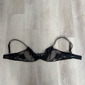 UnVeiled Womens Bra 38C Black Nude Lavender Lace Unlined Sexy Lightweight